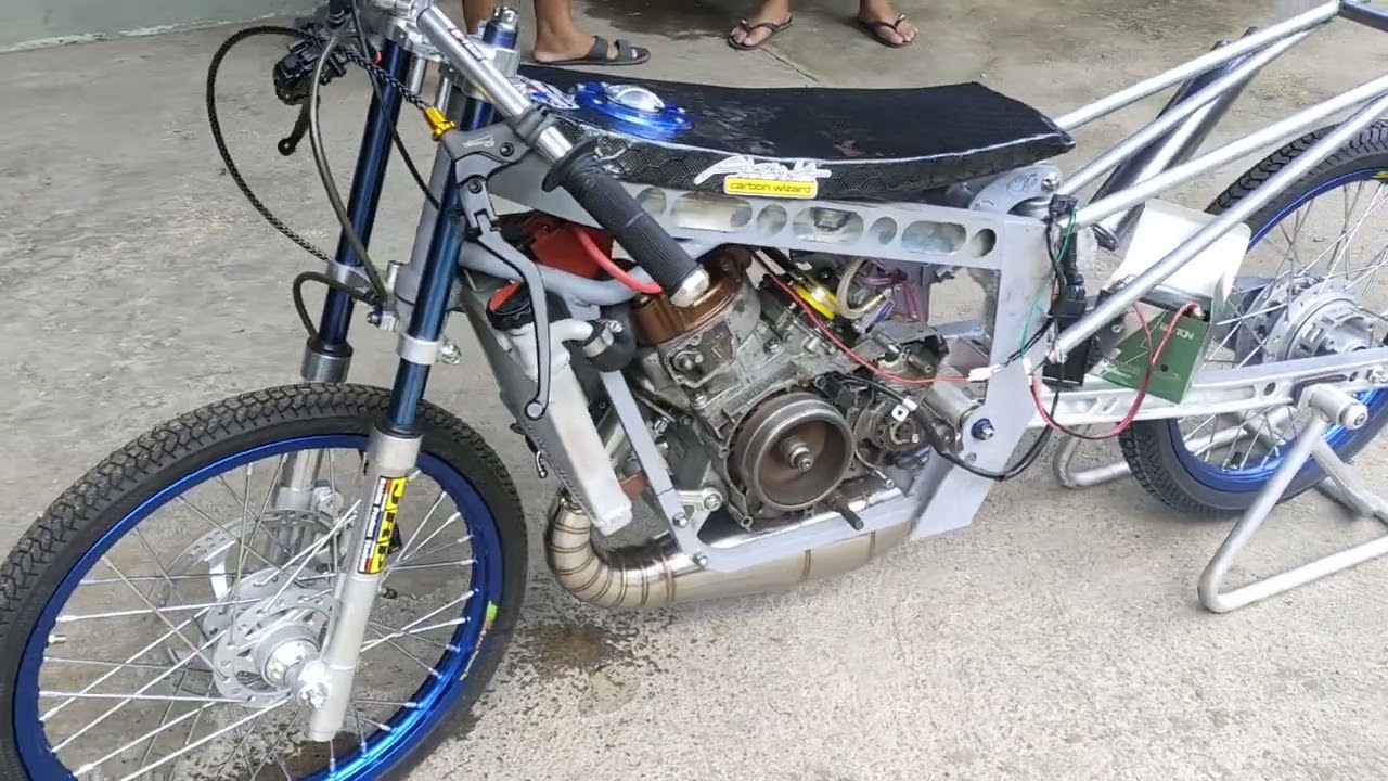 drag bike kr150 modified chassis.. YouTube