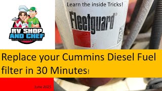 Replace your Cummins RV Diesel 450 Fuel Filter (5526400) or lose power climbing!-