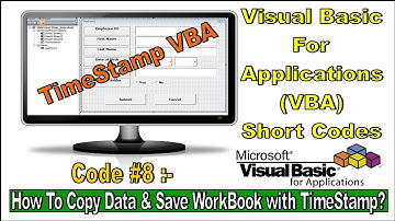 Microsoft Excel Short VBA Code #8 | How to Copy Data & Save WorkBook with TimeStamp Using VBA |