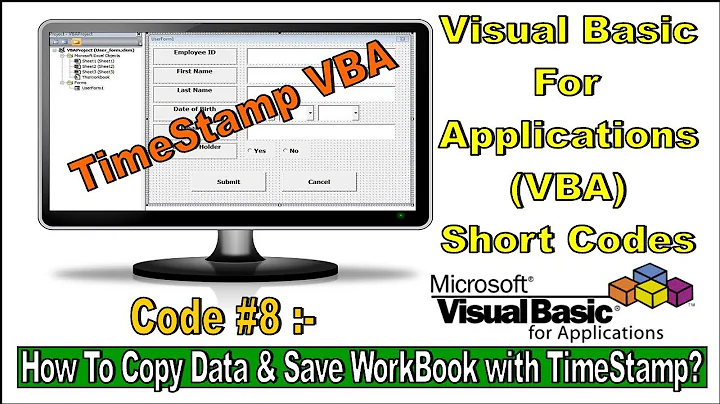 Microsoft Excel Short VBA Code #8 | How to Copy Data & Save WorkBook with TimeStamp Using VBA |