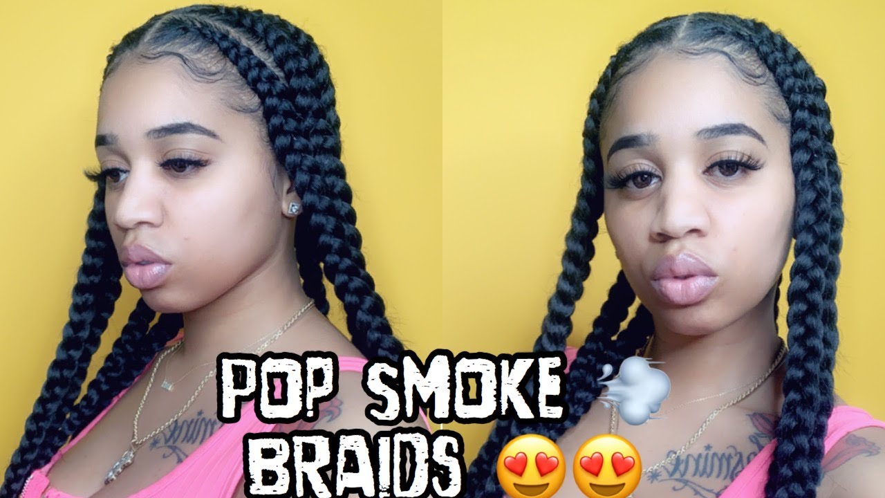 Pop Smoke Braids Feed In Braids Youtube