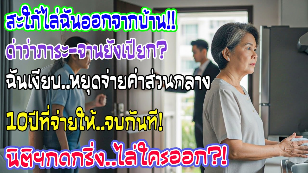 ลูกสะใภ้ไล่ฉันออกจากบ้านหาว่าเป็นภาระ…ฉันเงียบแล้วหยุดจ่ายค่าส่วนกลาง10ปี ไม่นานเสียงกริ่งดัง
