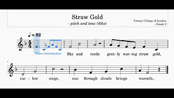 Straw Gold | Trinity Grade 2 Vocal Exercise | Sing-Along