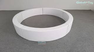 Globalltoy White Round Soft Play Fence | PU Foam Ball Pit Enclosure for Toddlers Daycare & Preschool screenshot 5