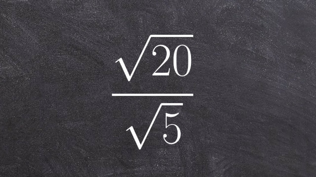 How to simplify a radical by rationalizing the denominator youtube