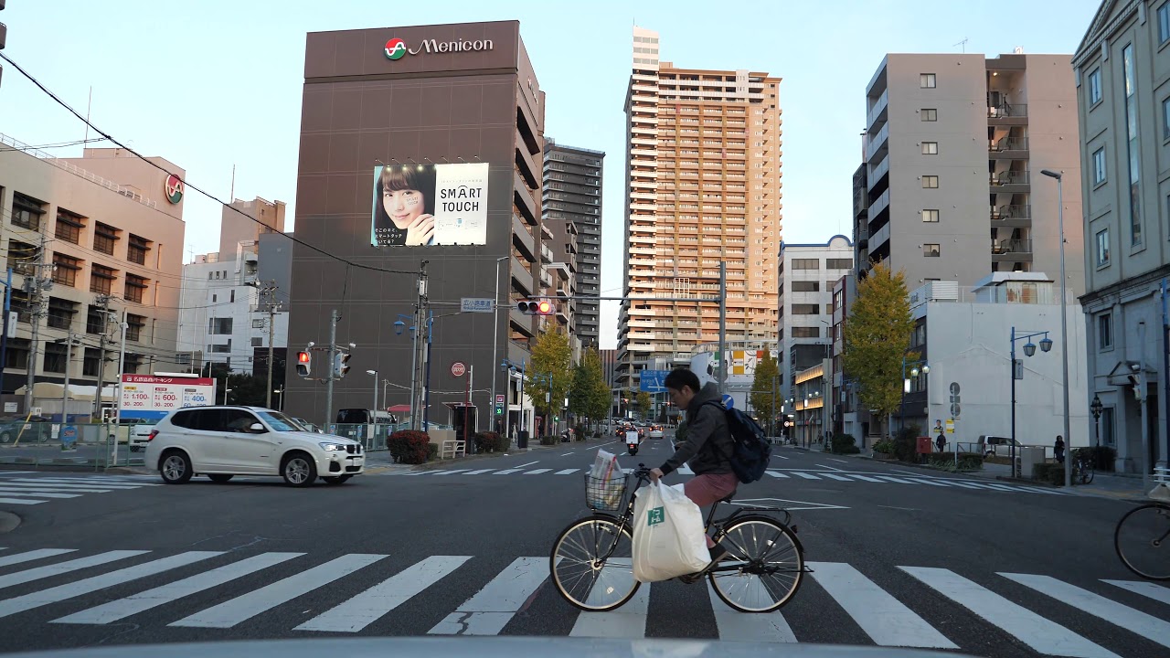 Nagoya City drive 名古屋市 広小路通 2018