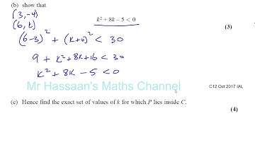EDEXCEL IAL C12 OCT 2017 Q13   Coordinate Geometry   Circles
