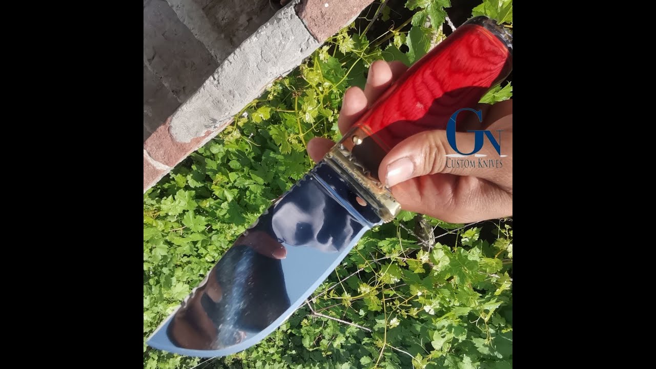 High Polish knife, THE BEST EDGE, Hunting Knife D2 Steel