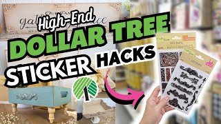 Grab DOLLAR TREE Stickers For These UNBELIEVABLE High-End HACKS - Dollar Tree DIYS