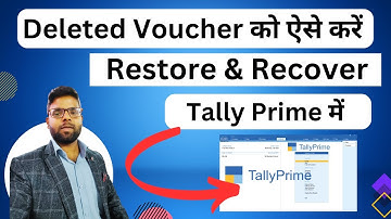 How To Restore Deleted Voucher in tally prime | How To Recover Deleted Voucher In Tally Prime