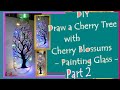 DIY Bottle " Cherry Blossum" -[PART 2] Painting Glass - Finish the tree /Finir le tronc du cerisier