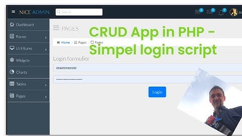 CRUD App in PHP - simpel login script