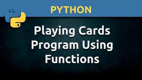 Python: Simple Playing Cards Program