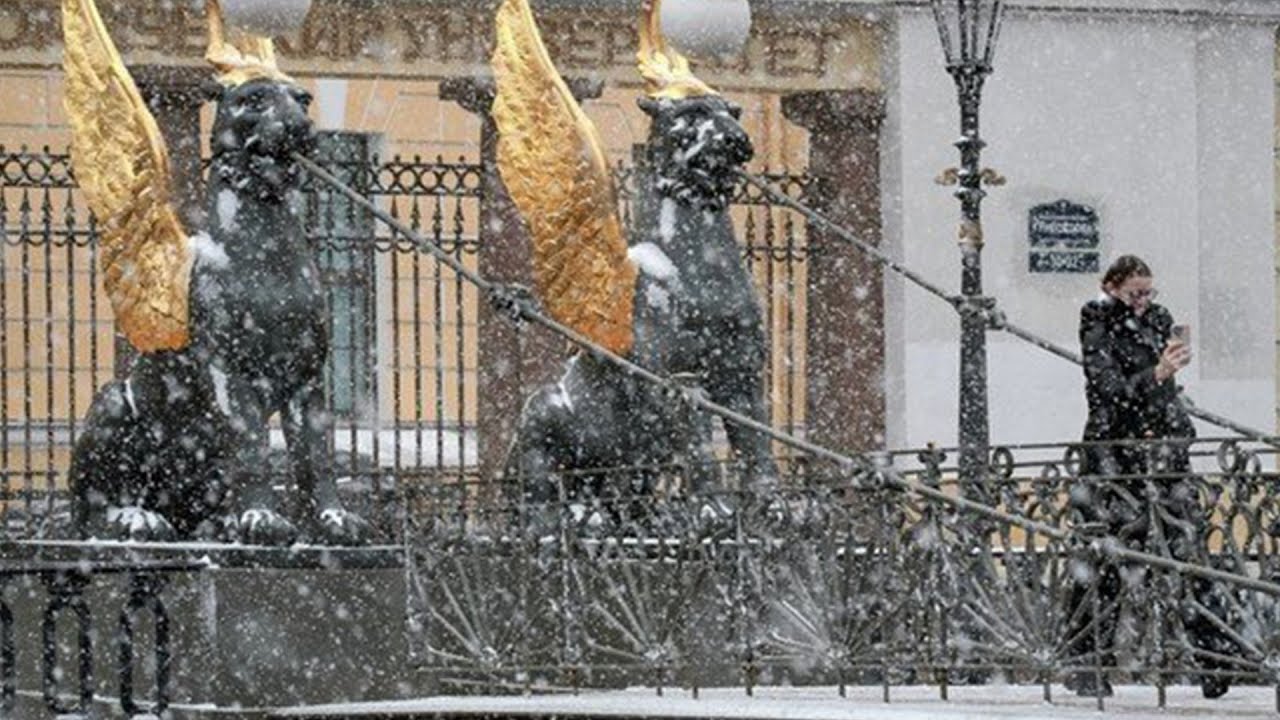 Снегопад обрушился на Санкт-Петербург