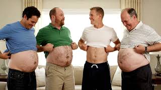 4 Men Comparing Bellies Ai