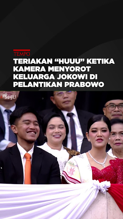 Teriakan “Huuu” Ketika Kamera Menyorot Keluarga Jokowi di  Pelantikan Prabowo #shorts