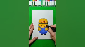 How to draw the Minion Stuart 💛 #art #tutorial #drawing #minions #funny #ideas #creative #cartoon
