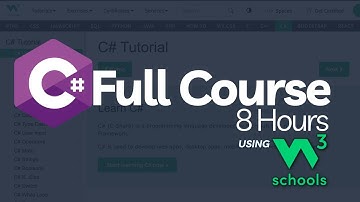W3Schools C# Full Course in 8 Hours | Complete W3Schools C# Tutorial for beginners