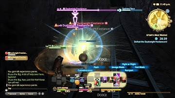 Final Fantasy 14:  A realm Reborn PS3 Open Beta Gladiator UI and Gameplay