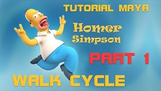 TUTORIAL Maya 1/3 Basic WALK Cycle Animation - PixelBoom