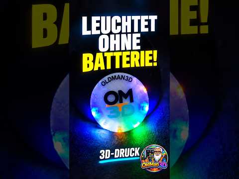 Dieser 3D-gedruckte Coin leuchtet ohne Batterie! 💡