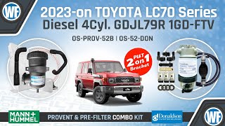 Mann Provent & Don Pre-Filter Combo Kit Installation for 2023-on Toyota Landcruiser 70 Series GDJL
