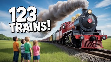 Counting Trains Song for Kids | Learn Numbers 1 to 10 with Kinder Tunes 🚂🎵