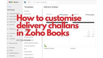 How to customize Delivery Challan Template in Zoho Books