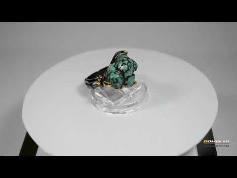 ნატურალური ფირუზი, ჩასმული ბეჭედში.