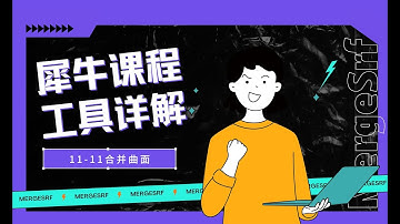 Rhino 犀牛命令工具操作详解课程11-11合并曲面 MergeSrf