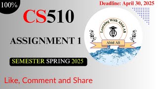 CS510 Assignment 1 | CS510-Assignment 1 Solution Spring 2025 | CS510 Software Requirements