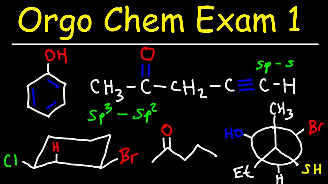 Organic Chemistry Exam 1 - IUPAC Nomenclature, Resonance, Acids & Bases, Newman Projections