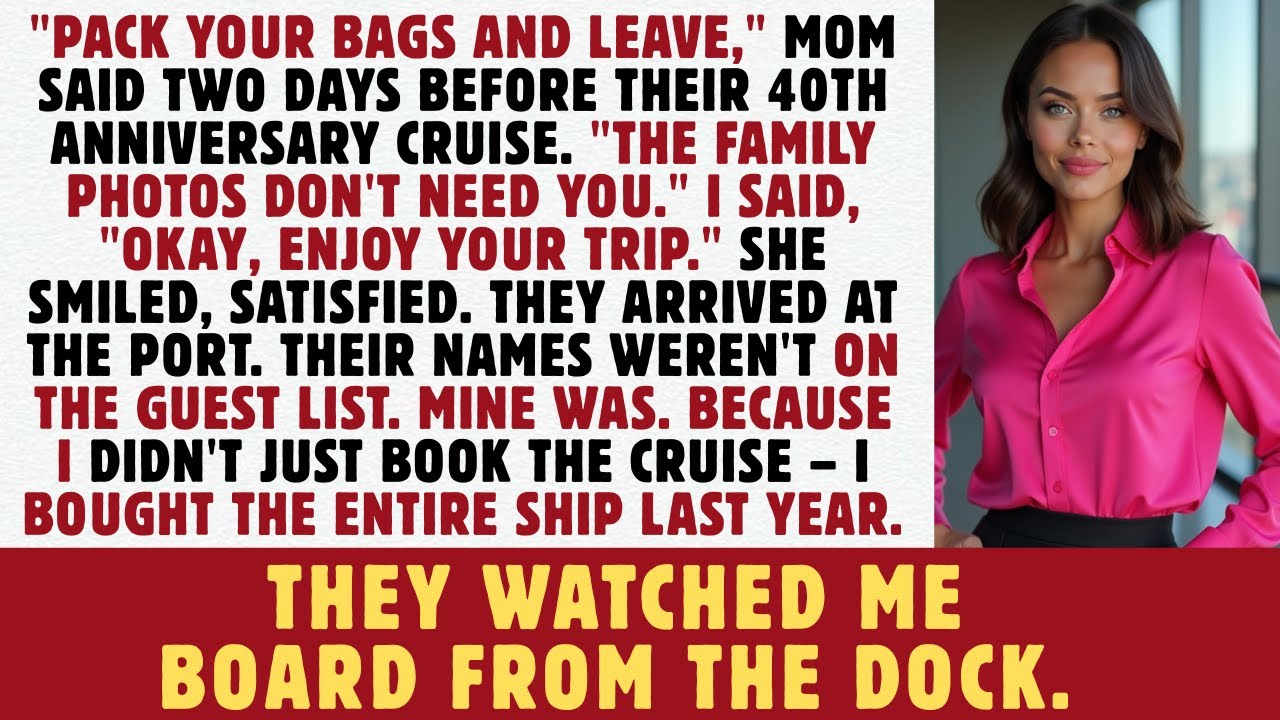 Мама отменила мое приглашение на круиз в честь годовщины свадьбы — она забыла, что корабль мой.