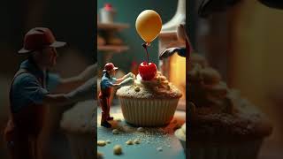 Tiny Workers Build A Giant Cupcake Miniature World In Your Kitchen