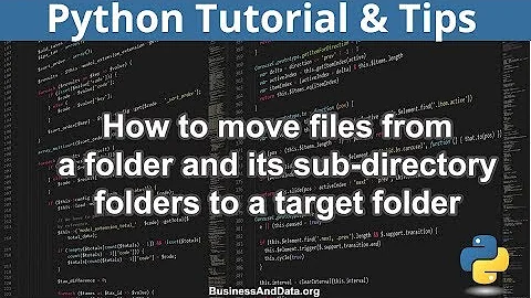 How to move files in a folder and its sub-directory folders to a target folder in Python