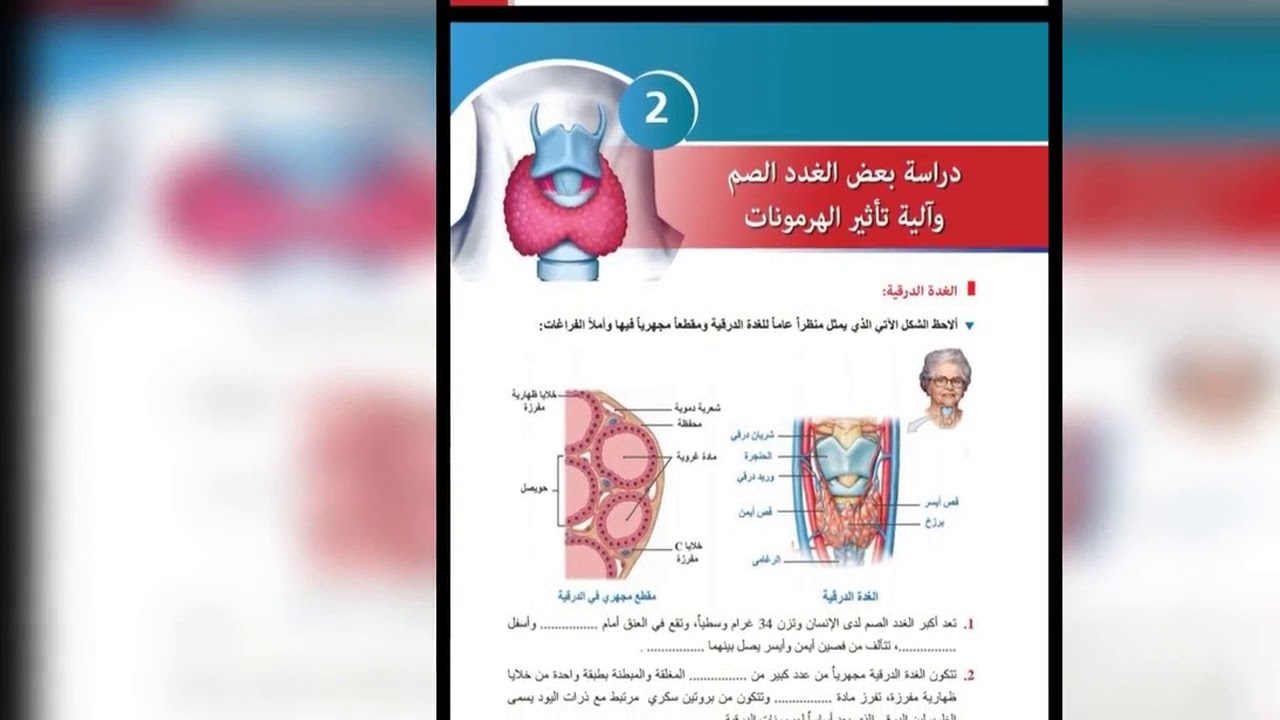 بكالوريا علوم الغدد الصم وآلية تأثير الهرمونات🧠💯