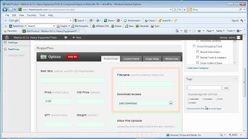 How to setup a product in Shopperpress Cart for Wordpress