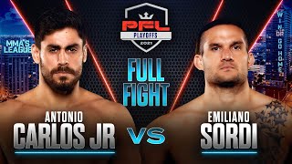 Antonio Carlos Jr vs Emiliano Sordi (Light Heavyweight Semifinals) | 2021 PFL Playoffs