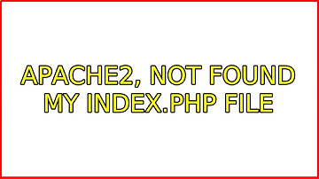 Apache2, Not found my index.php file