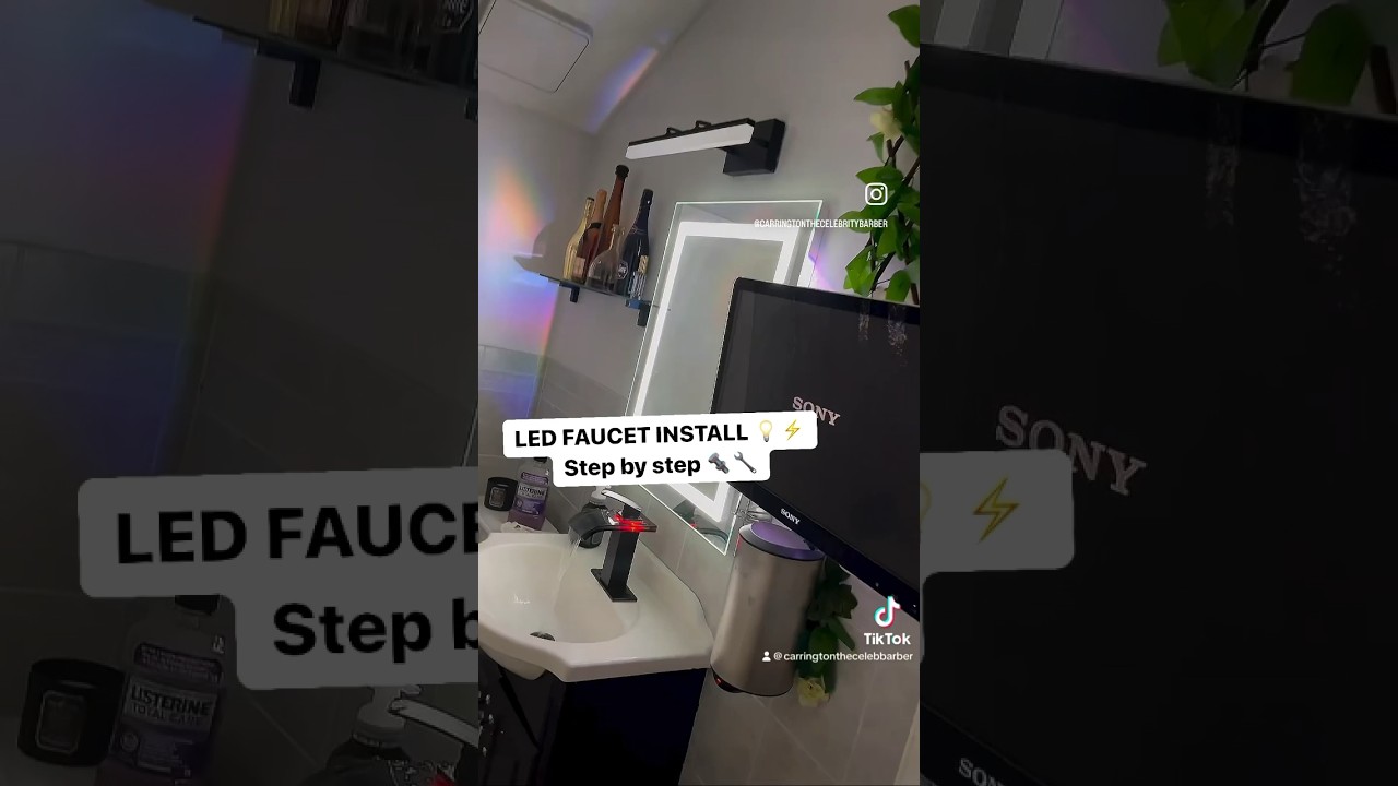 LED FAUCET INSTALL 💡⚡️Step by step 🔩 