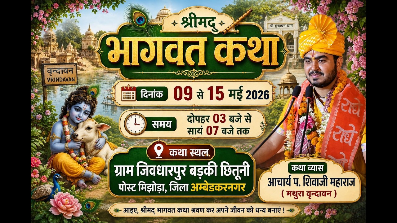 Live- Day 04 | Shrimad bhagwat katha | आचार्य प. शिवाजी महाराज | Live By Akash Bhakti Media