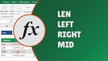 Excel Text functions | LEN, LEFT, RIGHT, MID