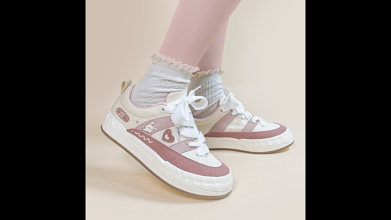 Kawaii Pink Canvas Shoes 