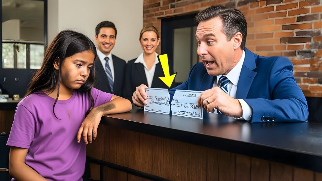 O GERENTE RASGOU O CHEQUE DA POBRE MENINA… SEM IMAGINAR QUE ELA ERA A HERDEIRA DO BANCO