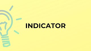 What is the meaning of the word INDICATOR?