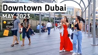Dubai Walk 4K | Downtown Dubai | Burj Khalifa | Dubai Fountains | United Arab Emirates 🇦🇪