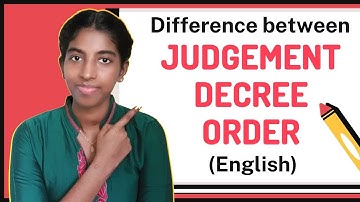 Judgment, Decree and Order (English)