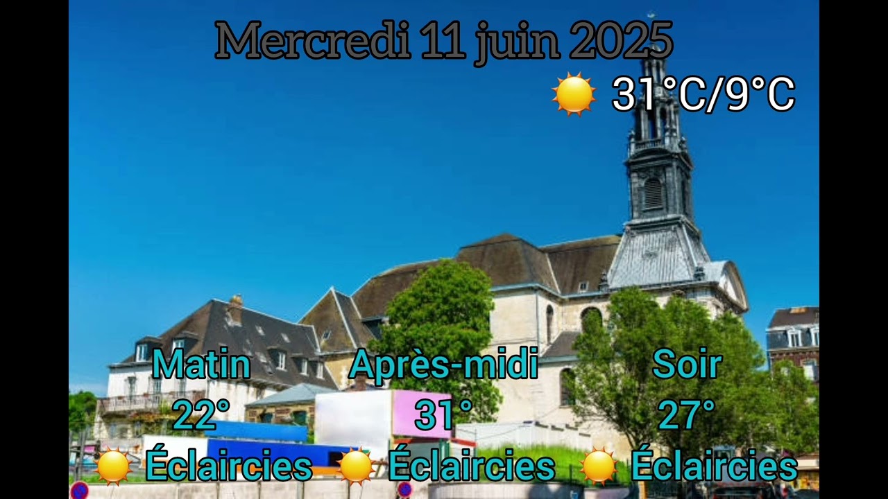 Météo Rouen: Prévisions du mercredi 11 juin 2025