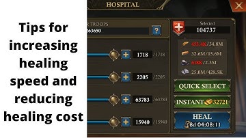 KING OF AVALON: Tips for increasing Healing Speed and reducing required resources | KOA Tips