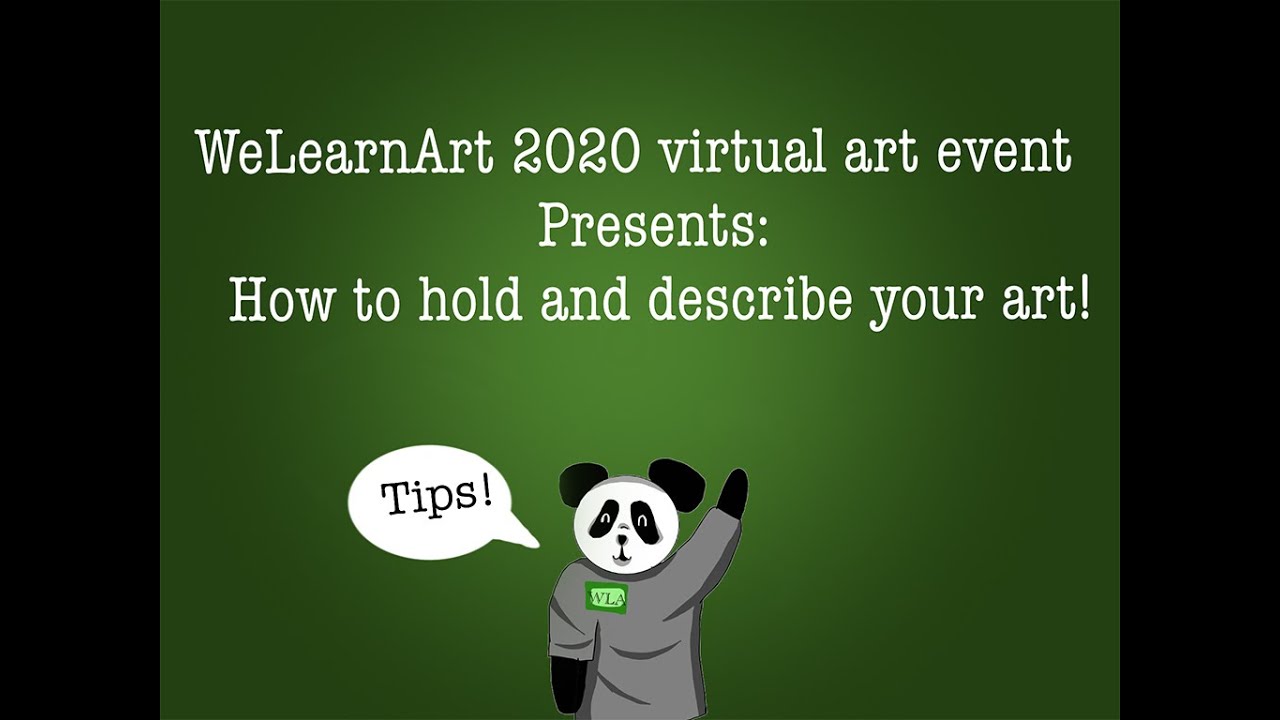 How to display your artwork for Virtual Show YouTube